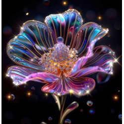 Алмазна мозаїка &quot;Блискуча квітка&quot;, 20*20см, на рамці, в кор. 21*21*2,5см, ТМ Dreamtoys арт: S10259