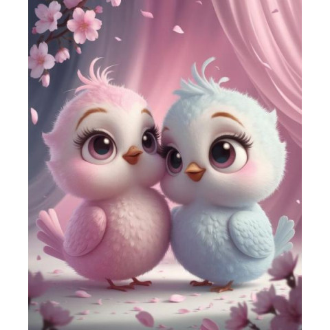 Алмазна мозаїка "Пташенята", 20*20см, на рамці, в кор. 21*21*2,5см, ТМ Dreamtoys арт: S10267