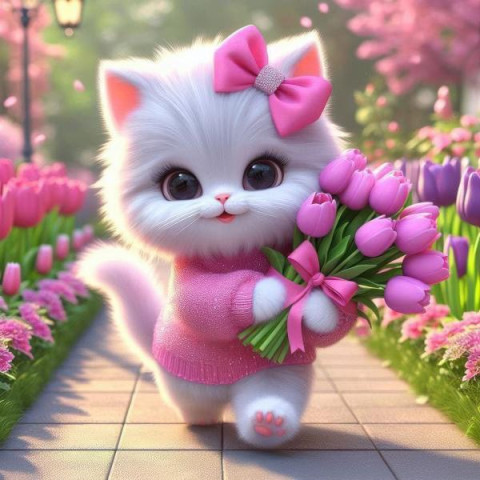 Алмазна мозаїка «З букетом цветів», 20*20см, на рамці, в кор. 21*21*2,5см, ТМ Dreamtoys арт: S10283