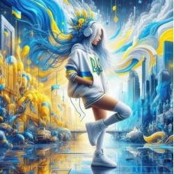 Алмазная мозаика "Сучасна Україна", 20*20см, на рамке, в кор. 21*21*2,5см, ТМ Dreamtoys