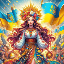 Алмазная мозаика "Жінка Україна", 20*20см, на рамке, в кор. 21*21*2,5см, ТМ Dreamtoys