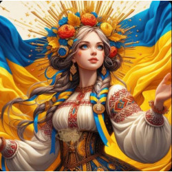 Алмазна мозаїка &quot;Блакитноока&quot;, 20*20см, на рамці, в кор. 21*21*2,5см, ТМ Dreamtoys арт: S10302