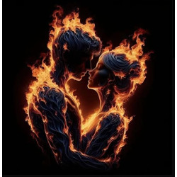 Алмазна мозаїка &quot;Вогняна пристрасть&quot;, 20*20см, на рамці, в кор. 21*21*2,5см, ТМ Dreamtoys арт: S10317