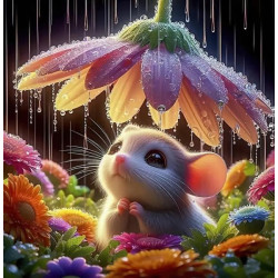 Алмазная мозаика "Капельки дождя", 20*20см, на рамке, в кор. 21*21*2,5см, ТМ Dreamtoys