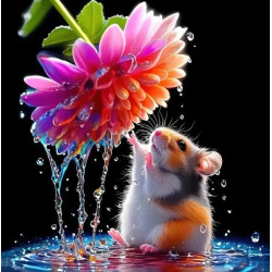 Алмазна мозаїка "Крапельки з квітки", 20*20см, на рамці, в кор. 21*21*2,5см, ТМ Dreamtoys арт: S10322