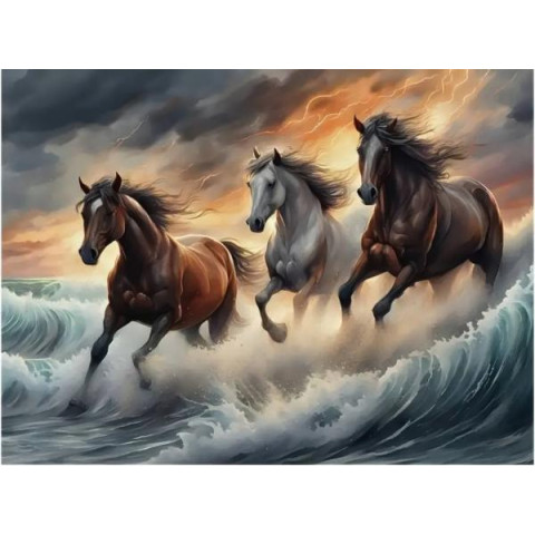 Алмазна мозаїка "По хвилях", 20*20см, на рамці, в кор. 21*21*2,5см, ТМ Dreamtoys арт: S10331