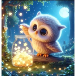 Алмазна мозаїка &quot;Збирач зірочок&quot;, 20*20см, на рамці, в кор. 21*21*2,5см, ТМ Dreamtoys арт: S10333