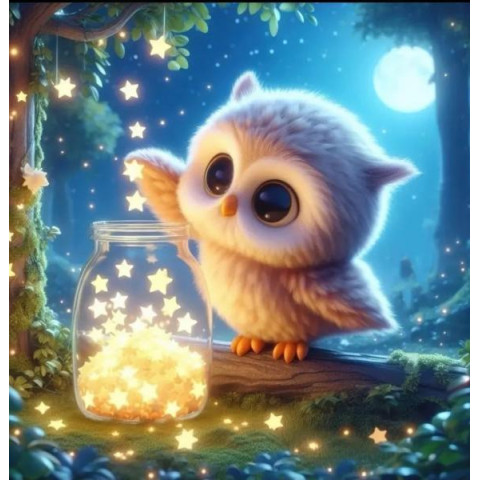 Алмазна мозаїка "Збирач зірочок", 20*20см, на рамці, в кор. 21*21*2,5см, ТМ Dreamtoys арт: S10333