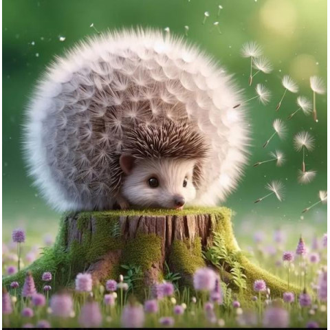 Алмазна мозаїка «Їжак», 20*20см, на рамці, в кор. 21*21*2,5см, ТМ Dreamtoys арт: S10338