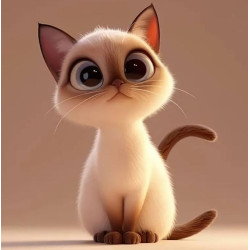 Алмазна мозаїка «&quot;Сіамське кошеня, 20*20см, на рамці, в кор. 21*21*2,5см, ТМ Dreamtoys арт: S10347