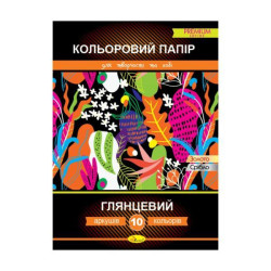 Набор двухсторонней цветной бумаги "Глянцевый" PREMIUM В5, 10л., 24*17см, Издательство Апельсин, Украиина
