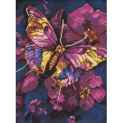 Алмазна мозаїка &quot;Золотий метелик&quot; 30x40см, термопакет, ТМ Ідейка, Україна арт: AMO8161