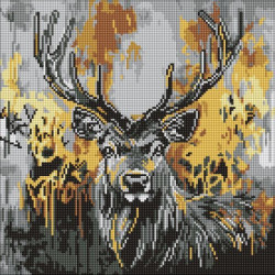 Алмазная мозаика "Золотой олень" 40*40см, термопакет, ТМ Идейка, Украина