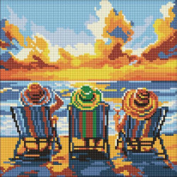 Алмазна мозаїка &quot;Відпустка з подругами&quot; 30*30см, термопакет, ТМ Ідейка, Україна арт: AMO8260