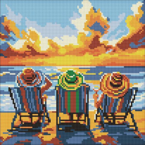 Алмазна мозаїка "Відпустка з подругами" 30*30см, термопакет, ТМ Ідейка, Україна арт: AMO8260