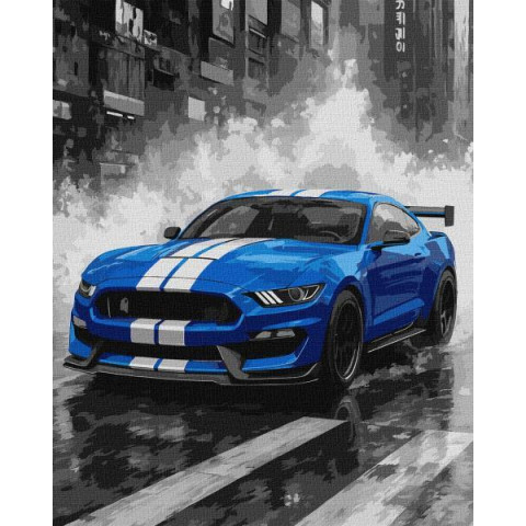 Картина за номерами "Сині перегони" 40*50см, термопакет, ТМ Ідейка, Україна арт: KHO5162