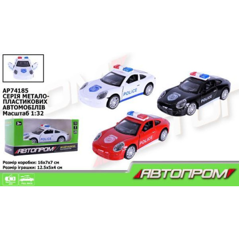 Машина мет. АВТОПРОМ 1:32, 3 цвета, откр.дверь, в кор. 16*7*7см 