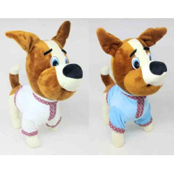 М'яка іграшка Собака джек-рассел-тер'єр Патрон 22*30см у вишиванці арт: 0326вишиванка