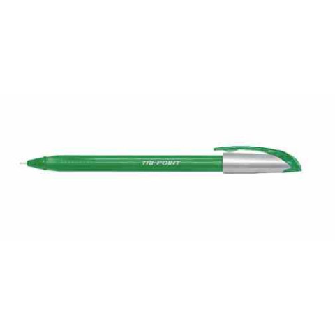 Ручка масляна TRI POINT 0,7мм (зелена), 1200м, ЦІНА ЗА УП.50ШТ, в кор.15*8*8см, ТМ HIPER арт: HO-300зелена