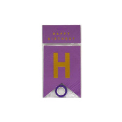 Прапорці однокольорові &quot;HAPPY BIRTHDAY&quot;, пак. 12*17см арт: HB-1098