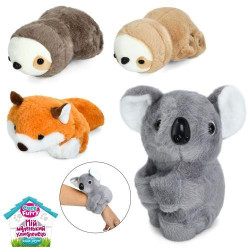 Браслет 23см, тварина 16см, плюш, 3 види, пак. 10*17*7см  арт: BRA004-09-15
