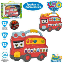 Піаніно Пожежна машина LIMO TOY, 20см, муз-звук (УКР), світло, 2 кольори, на батар., в кор. 27,5*21*5см  арт: FT0035AB