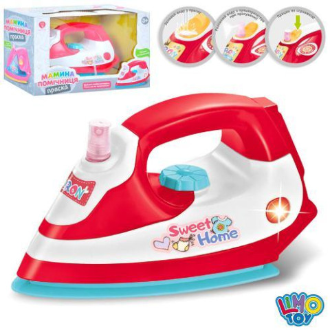 Утюг 19см LIMO TOY, музыка, брызгает водой, на батар., в кор. 25*15*11см 