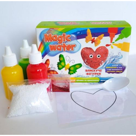 Набір для творчості Magic water. Блискучі фігурки, в кор. 18*13*6см, ТМ Ludum, Україна арт: MV6031-05