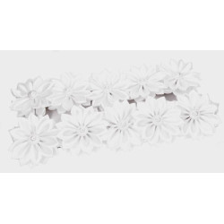 Банты белые "гербера" 8см, ЦЕНА ЗА УП. 6ШТ, в пак. 20*15см