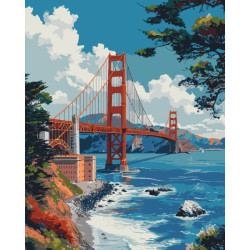 Картина по номерам "Мост Золотая Брама" лак 40*50см, термопакет, ТМ ART Craft, Украина