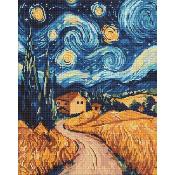 Алмазная мозаика "Украинская ночь" 40*50см, термопакет, ТМ Идейка, Украина