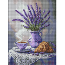 Алмазная мозаика "Лавандовый натюрморт" 30*40см, термопакет, ТМ Идейка, Украина