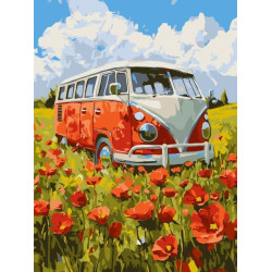 Картина по номерам "Путешествие в красное" 30*40см, термопакет, ТМ Идейка, Украина