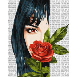 Картина по номерам "Красочная поэзия: Красная роза" 40*50см, термопакет, ТМ Идейка, Украина