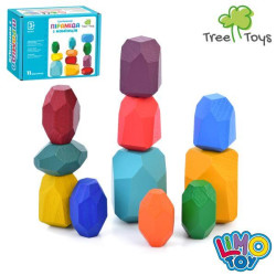 Деревянная игрушка Балансир камешки 11шт., кор. 21,5*14,5*4,5 см 
