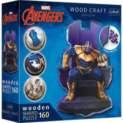 Пазли 160 елементів Wooden Marvel Heroes Танос на троні, в кор. 20*20*6см, ТМ Trefl, Польща арт: 20184