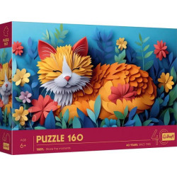 Пазли 160 елементів 40 річний ювілей Трефл/Мистецтво з паперу: кошеня, в кор. 28*19*3,5см, ТМ Trefl, Польща арт: 40049