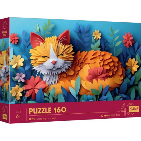 Пазли 160 елементів 40 річний ювілей Трефл/Мистецтво з паперу: кошеня, в кор. 28*19*3,5см, ТМ Trefl, Польща арт: 40049
