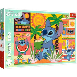 Пазлы "500" Lilo Stitch Каникулы со Стичом, в кор. 39*26*4см, ТМ Trefl, Польша