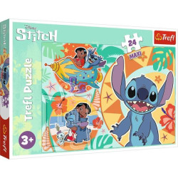 Пазли 24елм. Maxi Lilo Stitch Щасливий день, в кор. 40*27*5см, ТМ Trefl, Польща арт: 14365