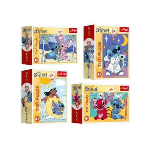 Пазли 54елем. Mini Стіч і його світ/ Disney Lilo Stitch_FSC Mix 70%, в кор. 9*6,5*4см, ТМ Trefl, Польща арт: 54220