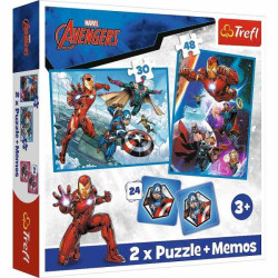 Пазли 2 in1+memos The Avengers Герої в дії, в кор. 28*28*6см, ТМ Trefl, Польща арт: 93333