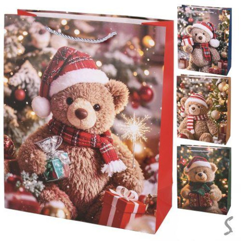 Пакет новогодний бумажный L 