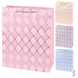 Пакет новорічний паперовий L &quot;Chic&quot; 31*40*12см, ЦІНА ЗА УП. 12ШТ  арт: R34702-L