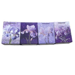 Пакет новорічний паперовий L &quot;Iris&quot; 31*40*12см, ЦІНА ЗА УП. 12ШТ  арт: R34717-L