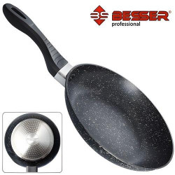 Сковорода литая покрытие "Stone" индукц. и газ. плиты, инд. дно 28см 