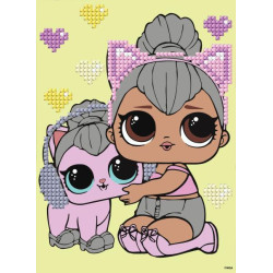 Алмазна мозаїка (вибірково) &quot;L.O.L. Surprise! Kitty Queen With Kitty Kitty&quot; 15*20см, термопакет, ТМ Ідейка, Україна арт: AML1206
