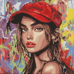 Алмазная мозаика "Современная Красная шапочка" 40*40см, термопакет, ТМ Идейка, Украина