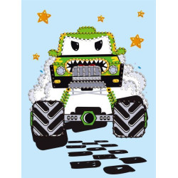 Алмазна мозаїка (вибірково) &quot;Машинка зелена&quot; 15*20см, термопакет, ТМ Ідейка, Україна арт: AMV1227