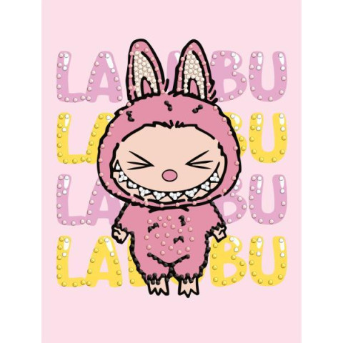 Алмазна мозаїка (вибірково) "Вона Лабубу" 15x20см, термопакет, ТМ Ідейка, Україна арт: AMV1229